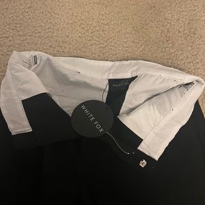 White Fox fold  over pants🖤